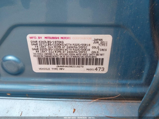 Продажа на аукционе авто 2011 Mitsubishi Outlander Sport Se, vin: JA4AR4AU9BZ018279, номер лота: 45814084