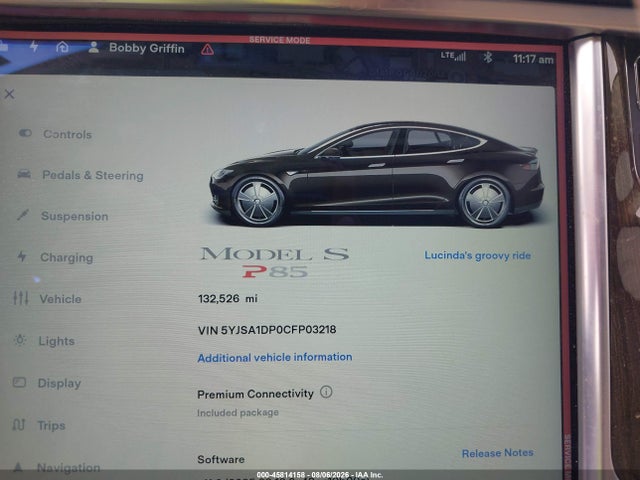 Продаж на аукціоні авто 2012 Tesla Model S Performance/signature Performance, vin: 5YJSA1DP0CFP03218, номер лоту: 45814158