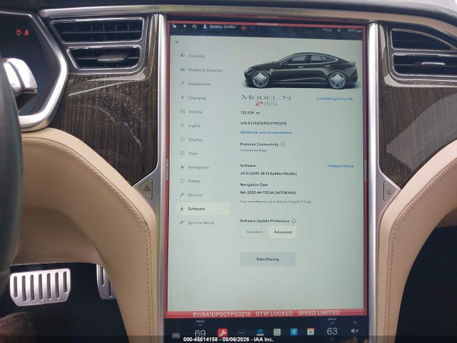 Продаж на аукціоні авто 2012 Tesla Model S Performance/signature Performance, vin: 5YJSA1DP0CFP03218, номер лоту: 45814158
