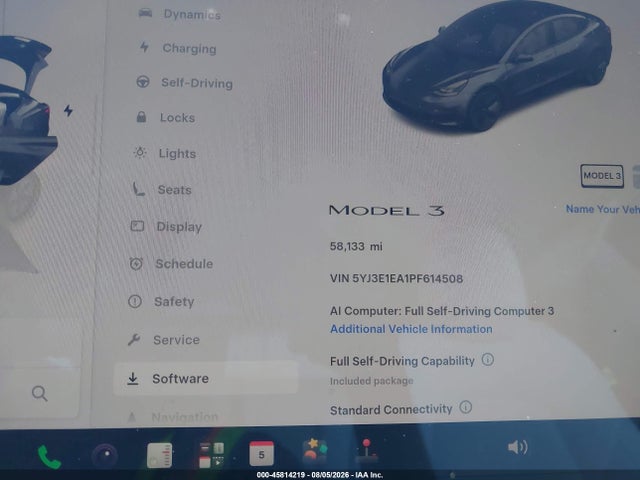 2023 Tesla Model 3 Rear-wheel Drive მანქანა იყიდება აუქციონზე, vin: 5YJ3E1EA1PF614508, აუქციონის ნომერი: 45814219