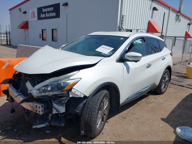 2018 Nissan Murano Sl მანქანა იყიდება აუქციონზე, vin: 5N1AZ2MG1JN184765, აუქციონის ნომერი: 45814235