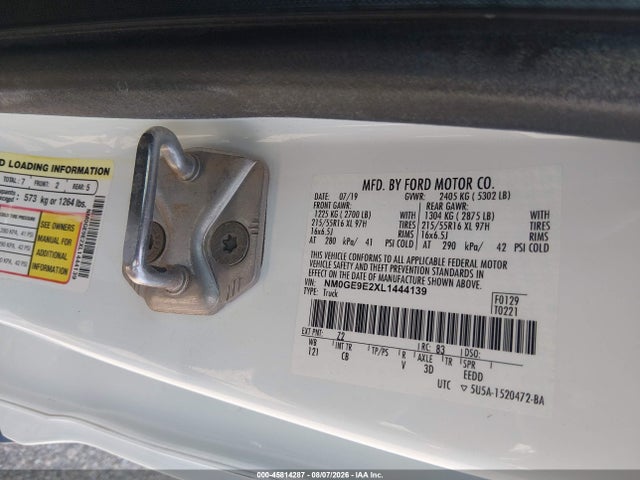 Ford Transit Connect Xl Passenger 2020 NM0GE9E2XL1444139 Image 9