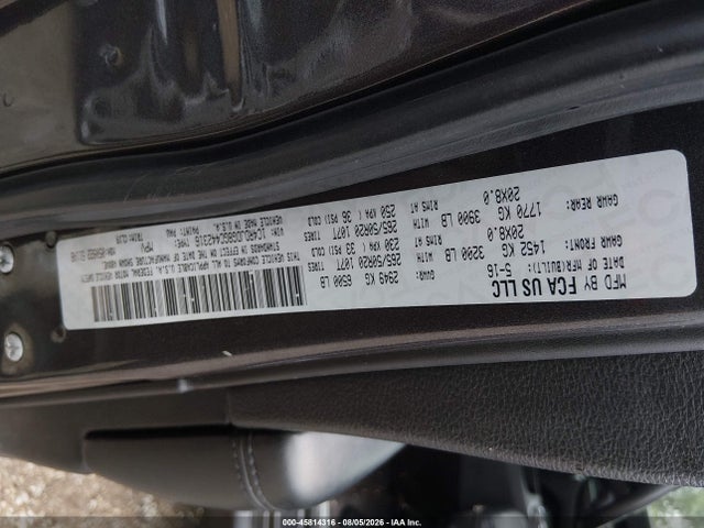 Aukcja sprzedaży 2016 Dodge Durango Limited, vin: 1C4RDJDG8GC442316, numer aukcji: 45814316