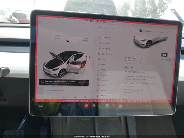 Auction sale of the 2023 Tesla Model Y Awd/long Range Dual Motor All-wheel Drive, vin: 7SAYGDEE5PA120902, lot number: 45814326