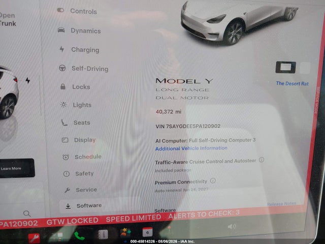 Auction sale of the 2023 Tesla Model Y Awd/long Range Dual Motor All-wheel Drive, vin: 7SAYGDEE5PA120902, lot number: 45814326
