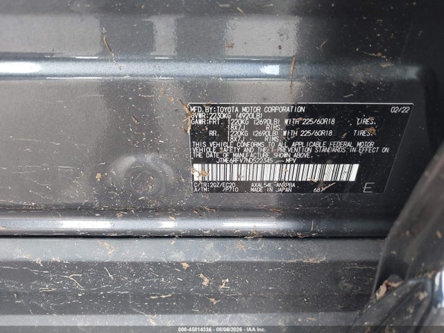 Aukcja sprzedaży 2022 Toyota Rav4 Hybrid Xse, vin: JTME6RFV7ND522345, numer aukcji: 45814336