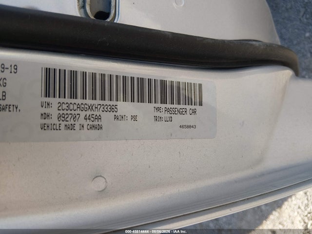 Продаж на аукціоні авто 2019 Chrysler 300 300s Awd, vin: 2C3CCAGGXKH733365, номер лоту: 45814444