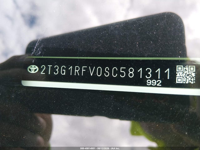 Aukcja sprzedaży 2025 Toyota Rav4 Le, vin: 2T3G1RFV0SC581311, numer aukcji: 45814501
