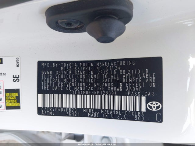 Toyota COROLLA LE 2024 5YFB4MDE9RP128394 Image 9
