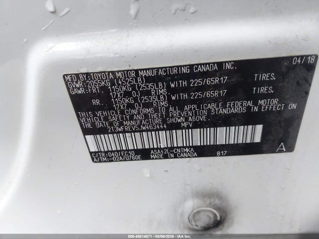 Toyota Rav4 Xle 2018 2T3WFREV5JW463444 Image 9