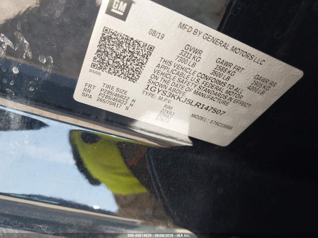 Aukcja sprzedaży 2020 Cadillac Escalade Esv 2wd Platinum, vin: 1GYS3KKJ5LR147507, numer aukcji: 45814628