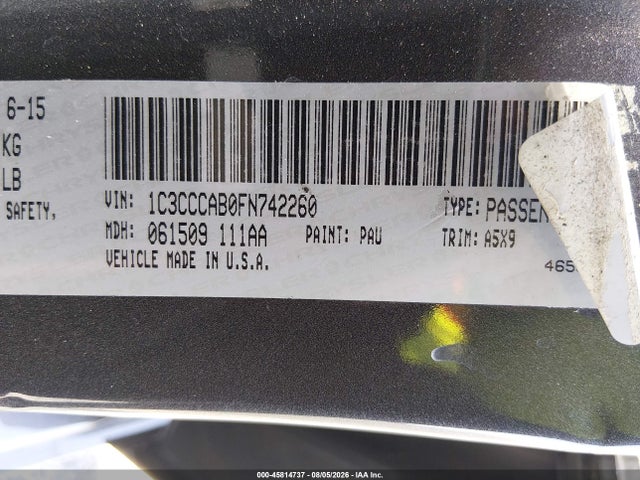 Chrysler 200 Limited 2015 1C3CCCAB0FN742260 Image 9