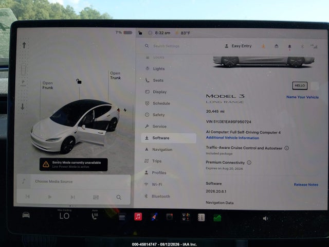 5YJ3E1EA9SF950724 Tesla Model 3 Long Range Rear-wheel Drive/standard Rear-wheel Drive