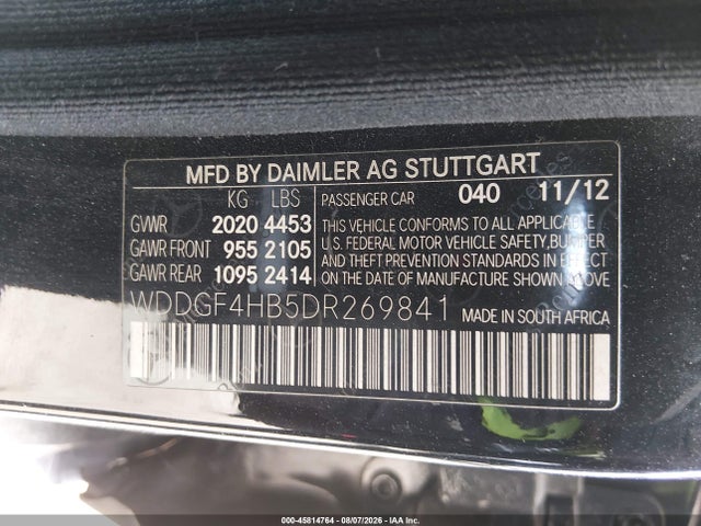 Продаж на аукціоні авто 2013 Mercedes-benz C 250 Sport, vin: WDDGF4HB5DR269841, номер лоту: 45814764