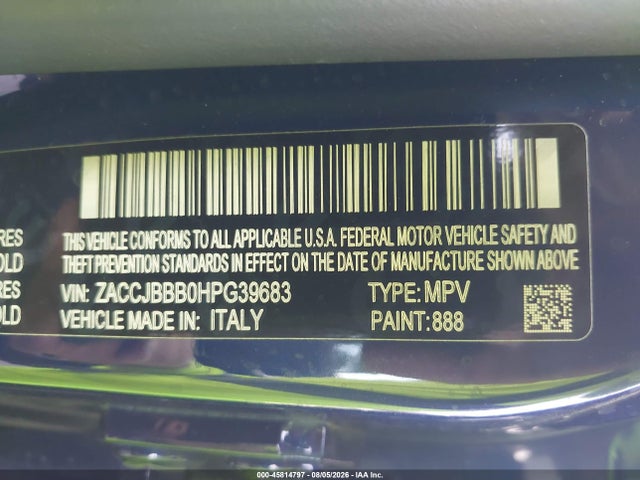 Jeep Renegade Latitude 2017 ZACCJBBB0HPG39683 Image 9