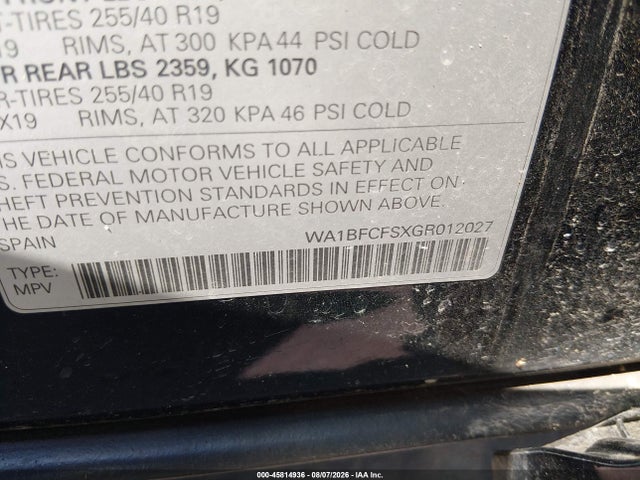 Продаж на аукціоні авто 2016 Audi Q3 2.0t Premium Plus, vin: WA1BFCFSXGR012027, номер лоту: 45814936