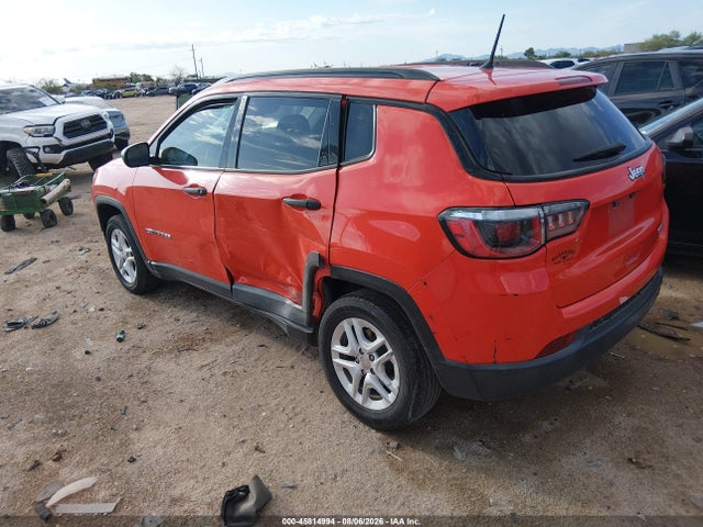2018 Jeep Compass Sport Fwd მანქანა იყიდება აუქციონზე, vin: 3C4NJCAB9JT301777, აუქციონის ნომერი: 45814994