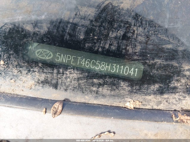 45815005 :رقم المزاد ، 5NPET46C58H311041 vin ، 2008 Hyundai Sonata Gls مزاد بيع