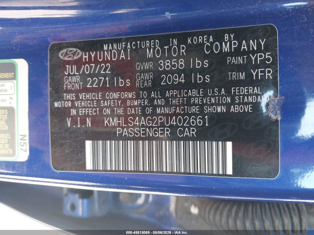 Hyundai ELANTRA SEL 2023 KMHLS4AG2PU402661 Image 9