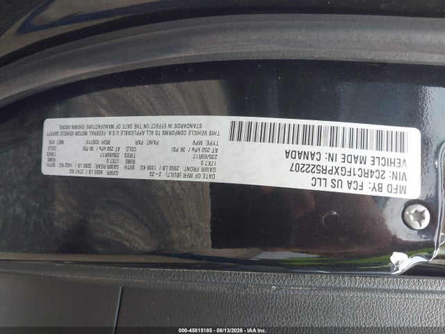 Aukcja sprzedaży 2023 Chrysler Pacifica Touring, vin: 2C4RC1FGXPR522207, numer aukcji: 45815185