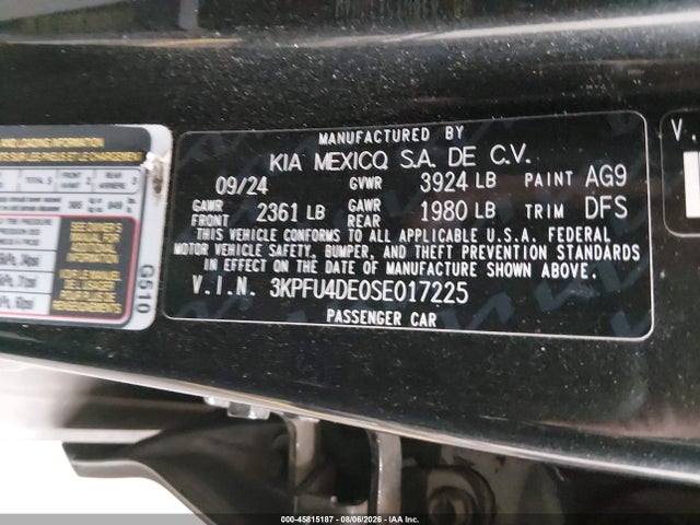 KIA K4 Ex 2025 3KPFU4DE0SE017225 Image 9
