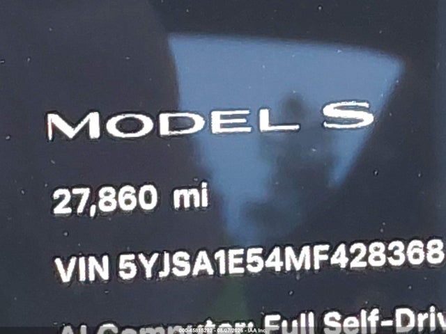 Aukcja sprzedaży 2021 Tesla Model S Long Range Dual Motor All-wheel Drive, vin: 5YJSA1E54MF428368, numer aukcji: 45815282