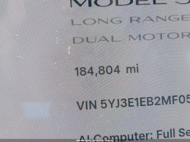 45815286 :رقم المزاد ، 5YJ3E1EB2MF056706 vin ، 2021 Tesla Model 3 Long Range Dual Motor All-wheel Drive مزاد بيع