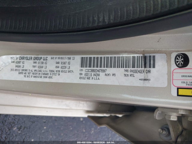45815304 :رقم المزاد ، 1C3CCBBB2DN678907 vin ، 2013 Chrysler 200 Touring مزاد بيع