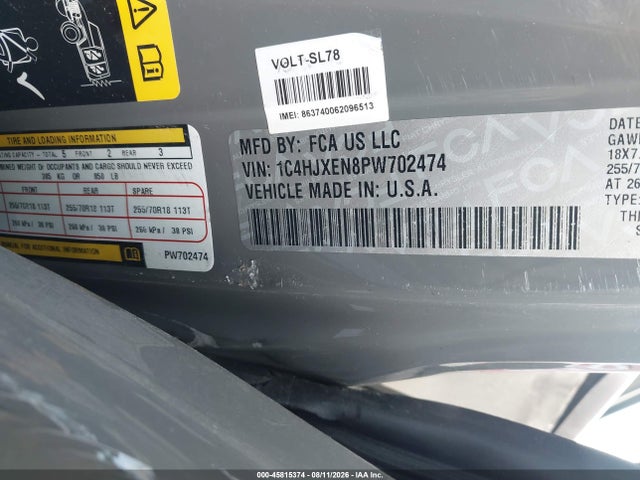 1C4HJXEN8PW702474 Jeep Wrangler 4-door Sahara 4x4