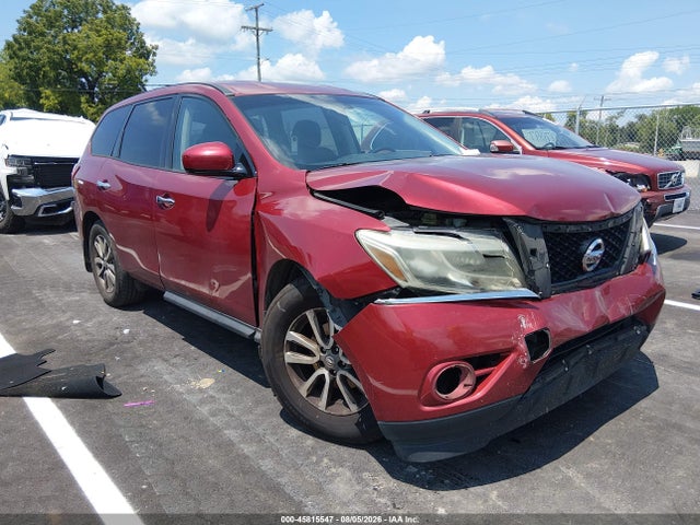 2014 Nissan Pathfinder S მანქანა იყიდება აუქციონზე, vin: 5N1AR2MN3EC663995, აუქციონის ნომერი: 45815547