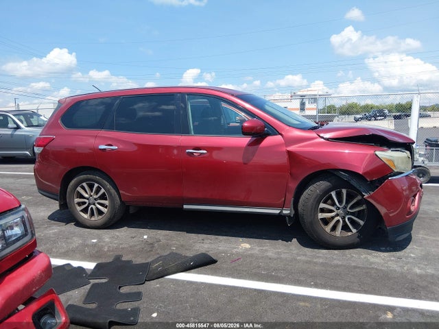 2014 Nissan Pathfinder S მანქანა იყიდება აუქციონზე, vin: 5N1AR2MN3EC663995, აუქციონის ნომერი: 45815547