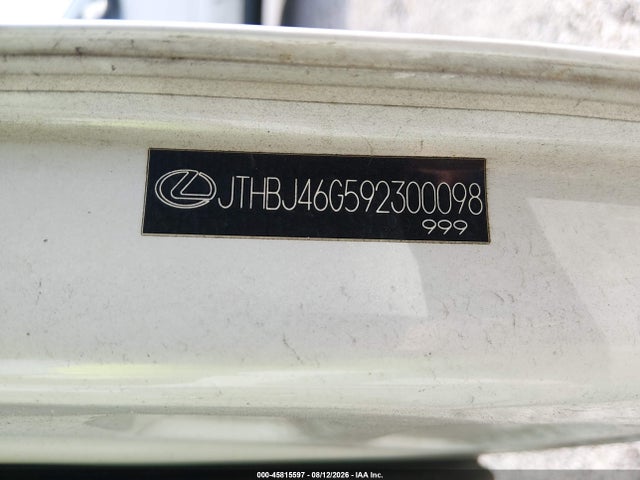 45815597 :رقم المزاد ، JTHBJ46G592300098 vin ، 2009 Lexus Es 350 مزاد بيع