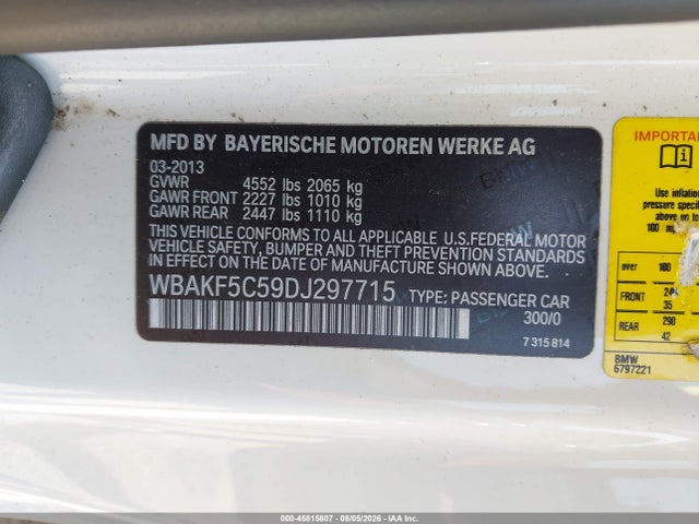 Aukcja sprzedaży 2013 Bmw 328i Xdrive, vin: WBAKF5C59DJ297715, numer aukcji: 45815807