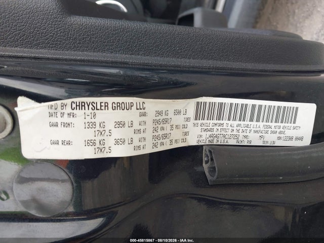 Продажа на аукционе авто 2010 Jeep Commander Sport, vin: 1J4RG4GT7AC127252, номер лота: 45815867