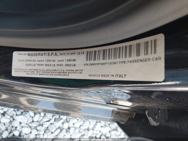 Aukcja sprzedaży 2015 Maserati Ghibli S Q4, vin: ZAM57RTA6F1137341, numer aukcji: 45815906