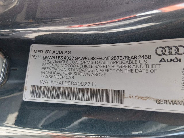 Продажа на аукционе авто 2011 Audi S5 4.2 Premium Plus, vin: WAUVVAFR5BA082711, номер лота: 45815917