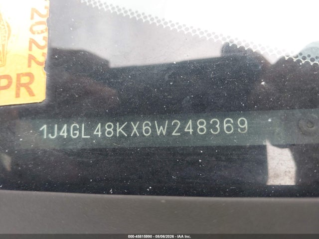 Продаж на аукціоні авто 2006 Jeep Liberty Sport, vin: 1J4GL48KX6W248369, номер лоту: 45815990