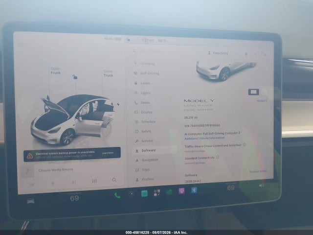 Продаж на аукціоні авто 2023 Tesla Model Y Awd/long Range Dual Motor All-wheel Drive, vin: 7SAYGDEE7PF619509, номер лоту: 45816225