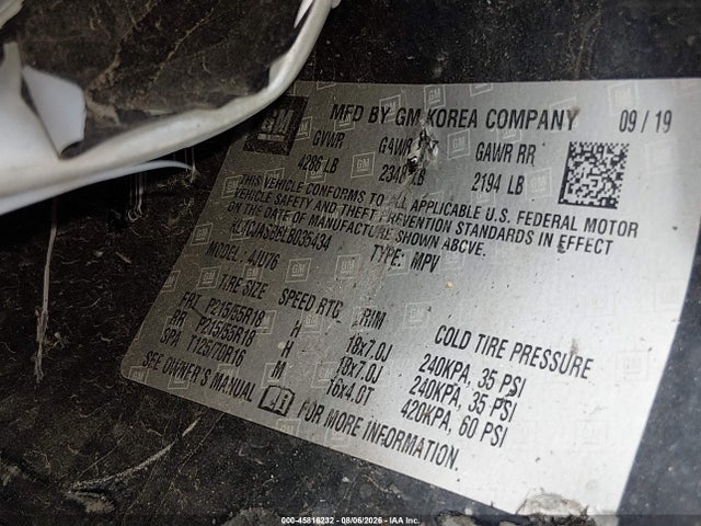 Продаж на аукціоні авто 2020 Buick Encore Fwd Preferred, vin: KL4CJASB6LB035434, номер лоту: 45816232