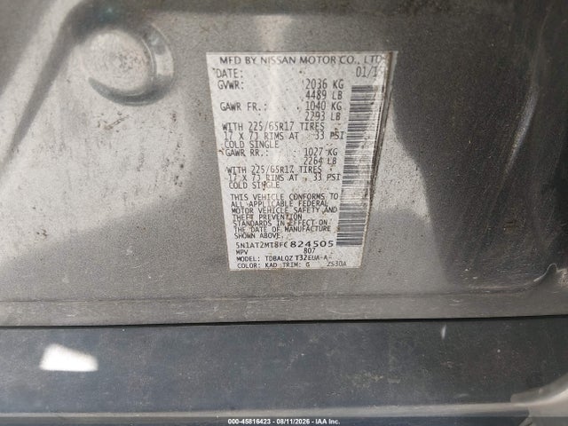Nissan ROGUE SV 2015 5N1AT2MT8FC824505 Image 9