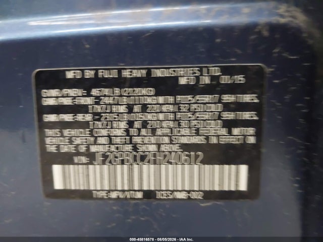 Продажа на аукционе авто 2015 Subaru Xv Crosstrek Hybrid, vin: JF2GPBCC2FH240612, номер лота: 45816578