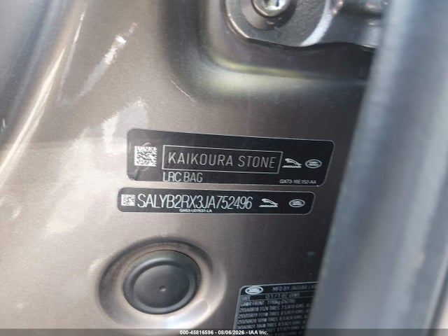 Aukcja sprzedaży 2018 Land Rover Range Rover Velar P250 S, vin: SALYB2RX3JA752496, numer aukcji: 45816596