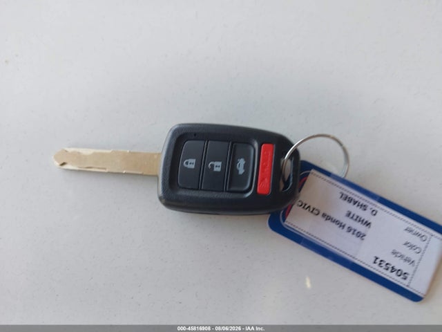 45816908 :رقم المزاد ، 19XFC2F5XGE083535 vin ، 2016 Honda Civic Lx مزاد بيع