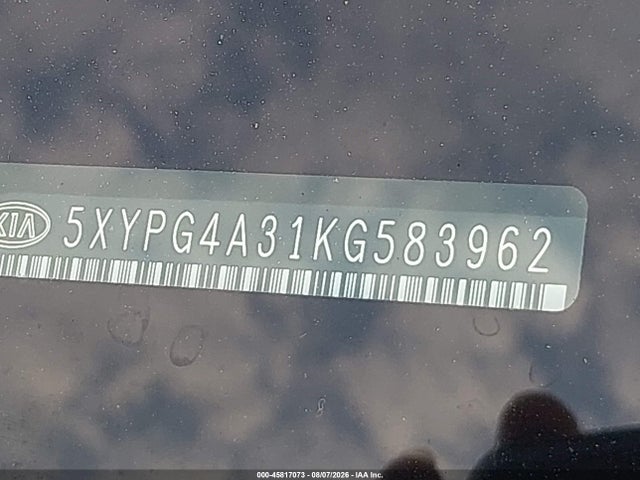 45817073 :رقم المزاد ، 5XYPG4A31KG583962 vin ، 2019 Kia Sorento 2.4l L مزاد بيع