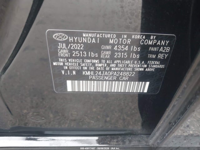 Продаж на аукціоні авто 2023 Hyundai Sonata Se, vin: KMHL24JA0PA248822, номер лоту: 45817457