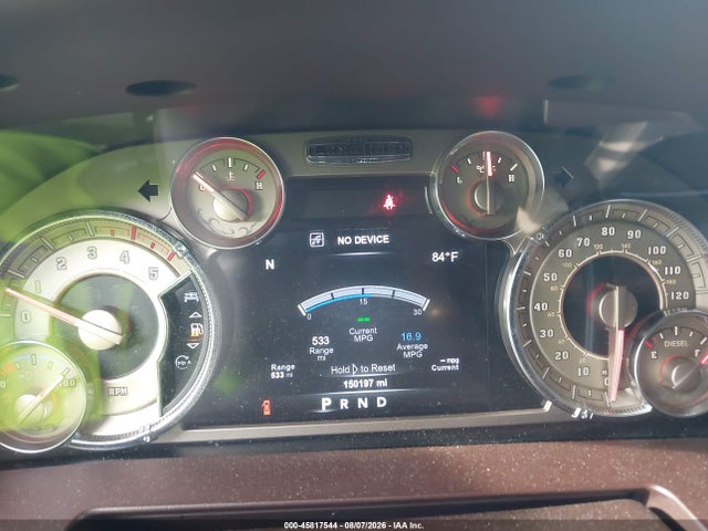 45817544 :رقم المزاد ، 3C63R3NL4HG776170 vin ، 2017 Ram 3500 Laramie Longhorn  4x4 6'4 Box مزاد بيع