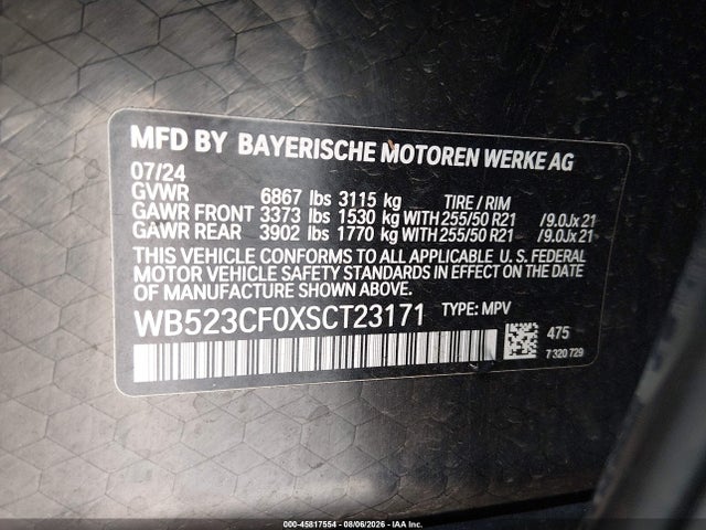 BMW Ix Xdrive50 2025 WB523CF0XSCT23171 Image 9