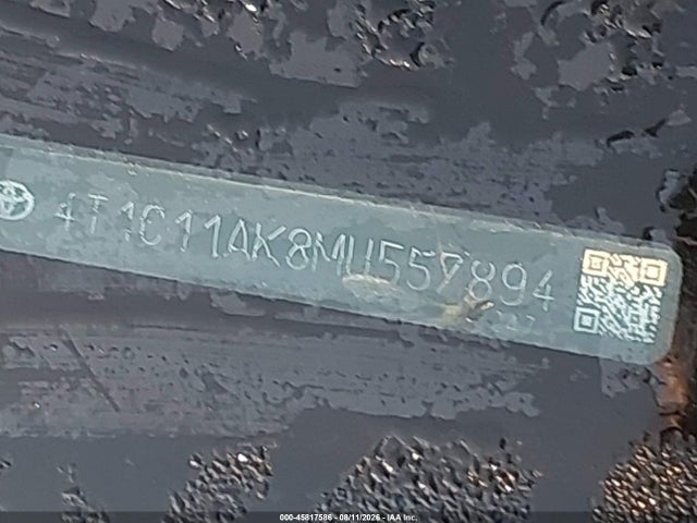 Продажа на аукционе авто 2021 Toyota Camry Le, vin: 4T1C11AK8MU557894, номер лота: 45817586