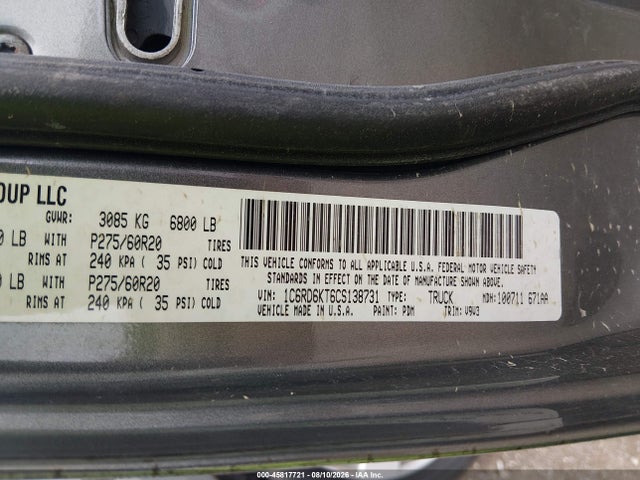 Продажа на аукционе авто 2012 Ram 1500 Express, vin: 1C6RD6KT6CS138731, номер лота: 45817721