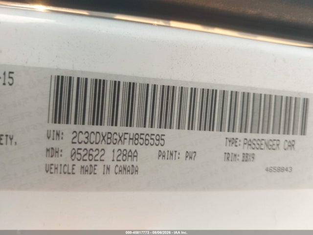 Dodge Charger Se 2015 2C3CDXBGXFH856595 Image 9